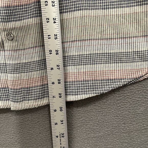 Carbon 2 Cobalt Shirt Mens Large Colorful Striped Chambray Cotton Camp Preppy - Picture 8 of 8